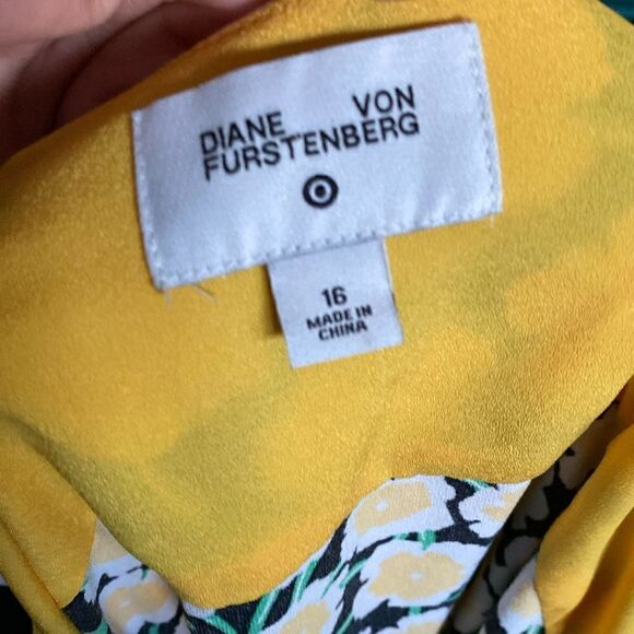 90's Shift Yellow Poppy Mini Dress Sun DVF for Target Diane von Furstenberg NWT - Picture 12 of 16